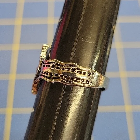 Silver Tone Ring Size 10.5 Spoon Dragonfly - Picture 4 of 8